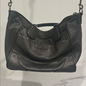 Coach Black Leather Hobo Bag